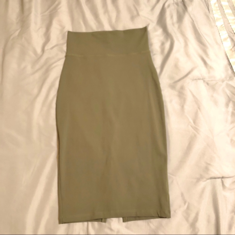 Bebe Olive Midi Skirt
